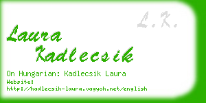 laura kadlecsik business card